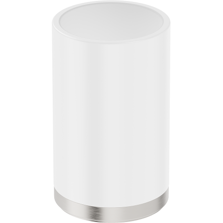 Mexen Triv standing toothbrush holder, white/brushed nickel - 70A33053-97W