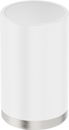Mexen Triv standing toothbrush holder, white/brushed nickel - 70A33053-97W