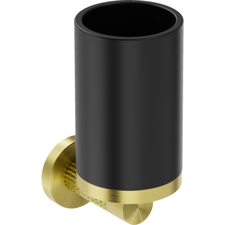 Mexen Triv toothbrush holder, black/brushed gold - 70A33051-55B