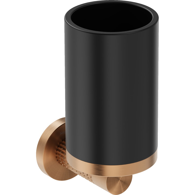 Mexen Triv toothbrush cup, black/brushed copper - 70A33051-65B