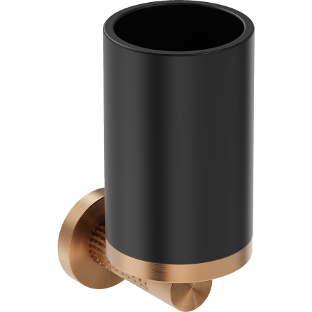 Mexen Triv toothbrush cup, black/brushed copper - 70A33051-65B