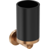 Mexen Triv toothbrush cup, black/brushed copper - 70A33051-65B