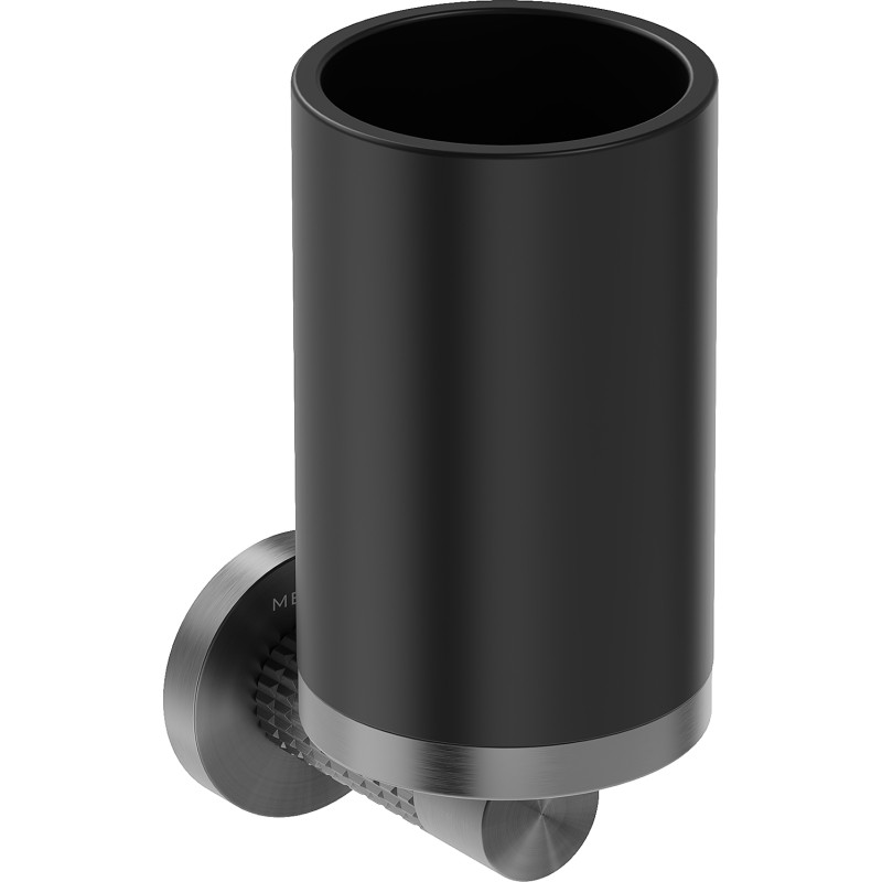 Mexen Triv toothbrush holder, black/brushed gun gray - 70A33051-66B