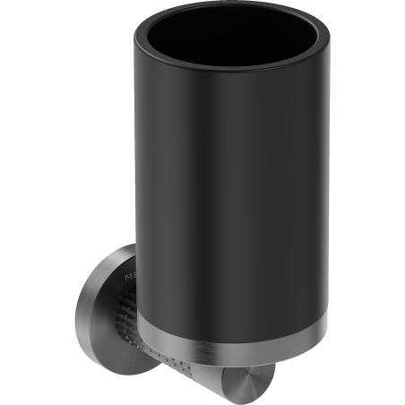 Mexen Triv toothbrush holder, black/brushed gun gray - 70A33051-66B