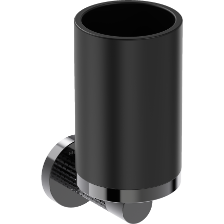 Mexen Triv toothbrush holder, black/black chrome - 70A33051-73B