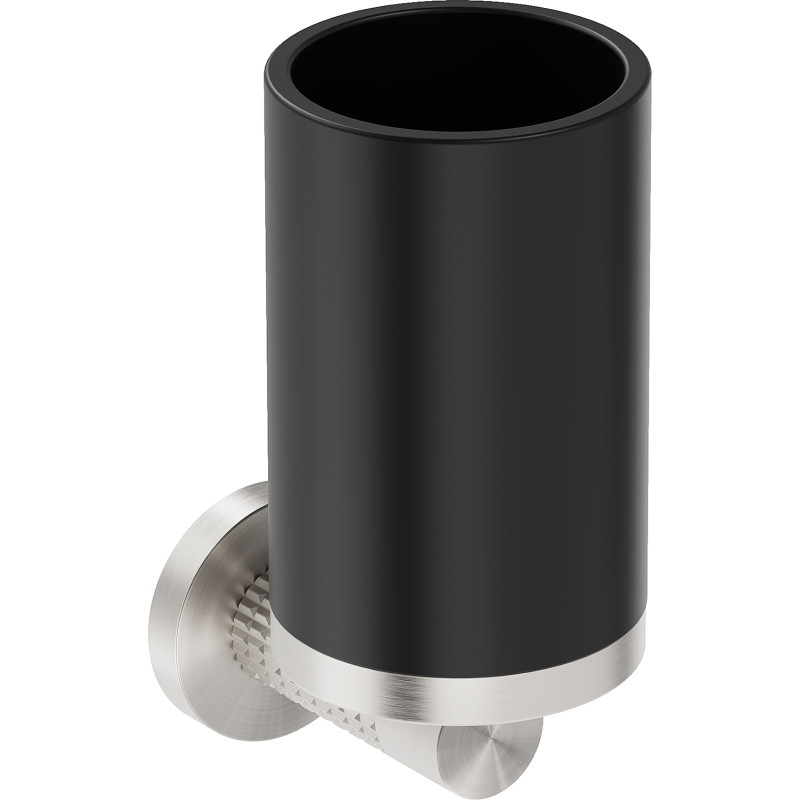 Mexen Triv toothbrush holder, black/brushed nickel - 70A33051-97B