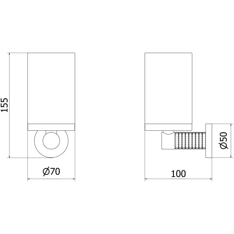 Mexen Triv toothbrush holder, white - 70A33051-20W