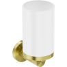 Mexen Triv toothbrush holder, white/brushed gold - 70A33051-55W