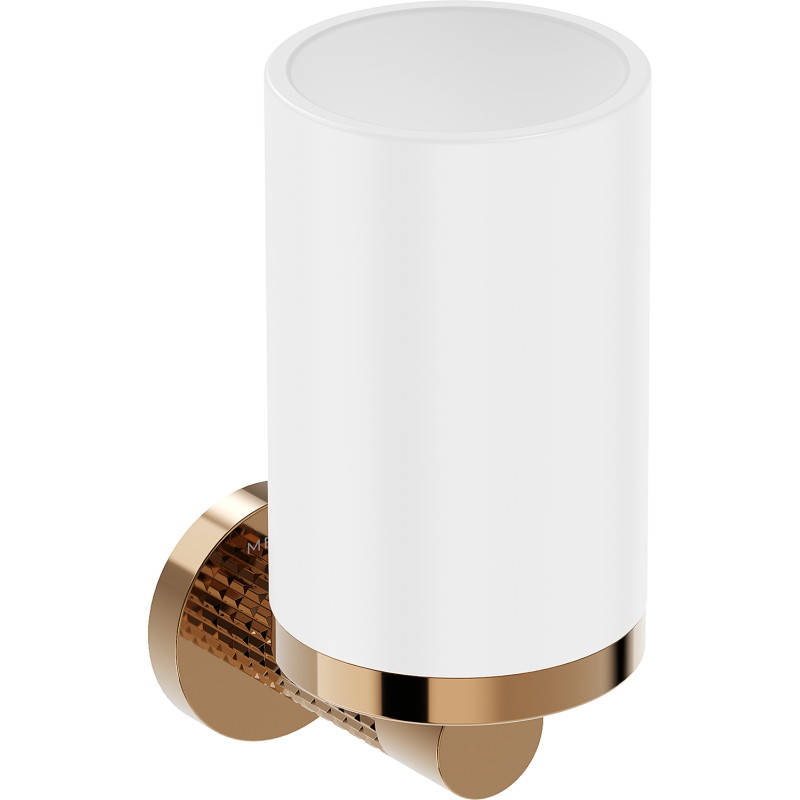 Mexen Triv toothbrush cup, white/pink gold - 70A33051-60W