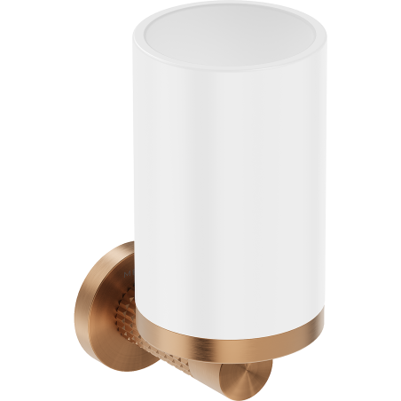 Mexen Triv toothbrush cup, white/brushed copper - 70A33051-65W