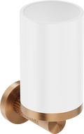 Mexen Triv toothbrush cup, white/brushed copper - 70A33051-65W