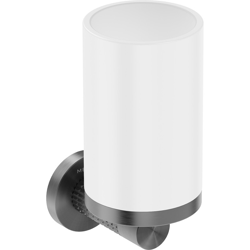 Mexen Triv toothbrush holder, white/brushed gun gray - 70A33051-66W