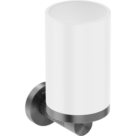 Mexen Triv toothbrush holder, white/brushed gun gray - 70A33051-66W