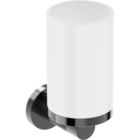 Mexen Triv toothbrush holder, white/black chrome - 70A33051-73W