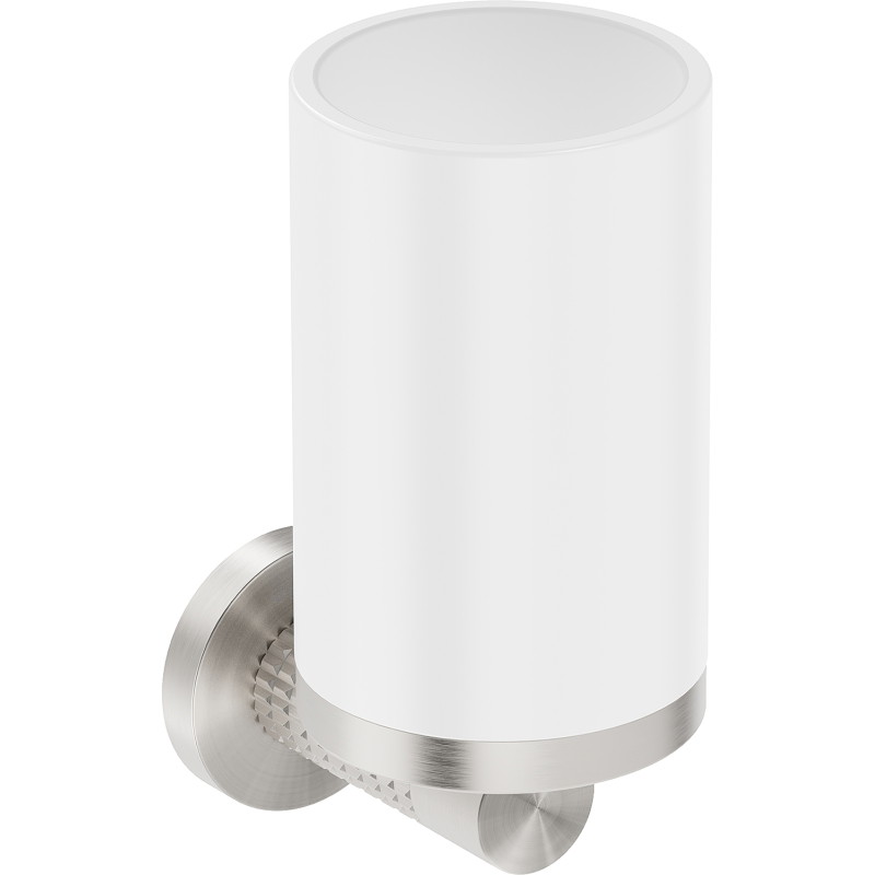 Mexen Triv toothbrush holder, white/brushed nickel - 70A33051-97W