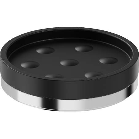 Mexen Triv standing soap dish, black/chrome - 70A33057-00B