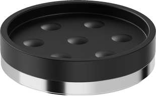 Mexen Triv standing soap dish, black/chrome - 70A33057-00B