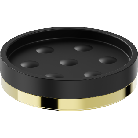 Mexen Triv standing soap dish, black/gold - 70A33057-50B