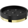 Mexen Triv standing soap dish, black/gold - 70A33057-50B