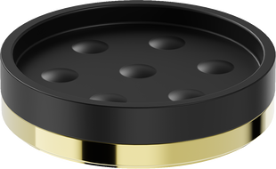 Mexen Triv standing soap dish, black/gold - 70A33057-50B