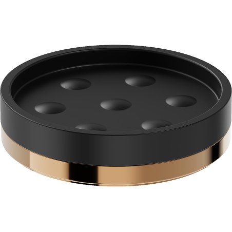 Mexen Triv standing soap dish, black/rose gold - 70A33057-60B