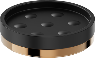 Mexen Triv standing soap dish, black/rose gold - 70A33057-60B