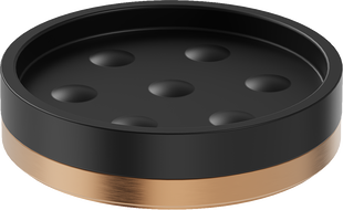 Mexen Triv standing soap dish, black/brushed copper - 70A33057-65B