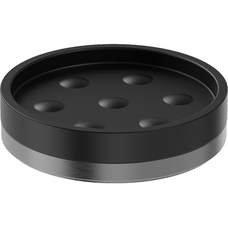 Mexen Triv standing soap dish, black/brushed gun gray - 70A33057-66B