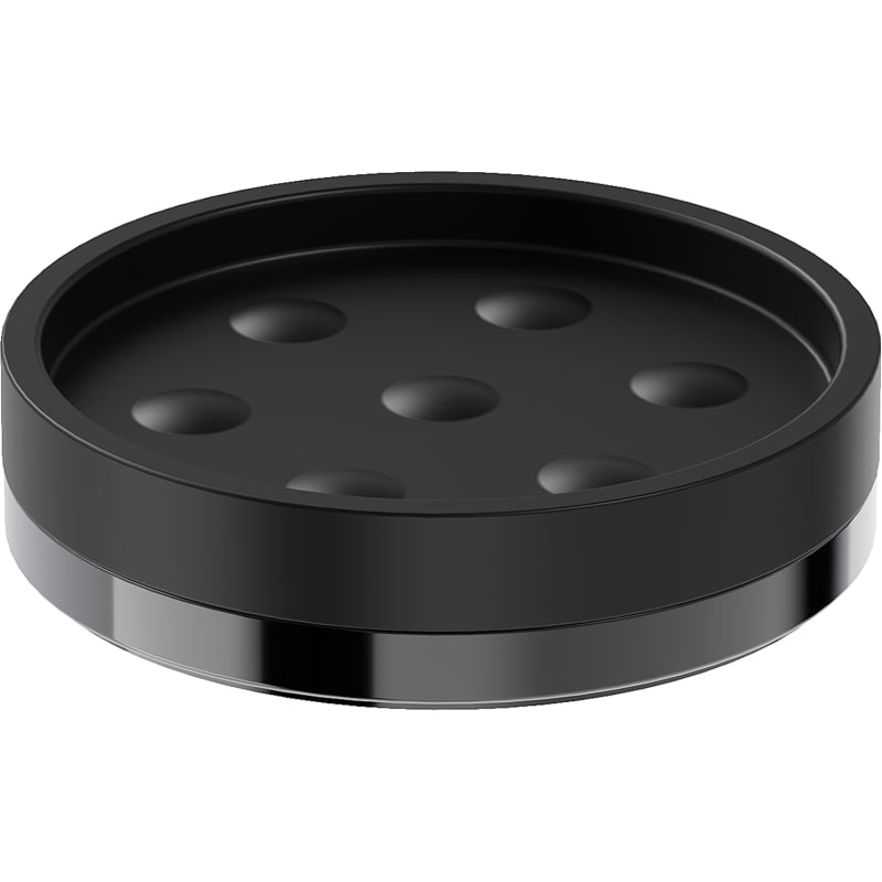 Mexen Triv standing soap dish, black/black chrome - 70A33057-73B