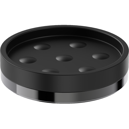 Mexen Triv standing soap dish, black/black chrome - 70A33057-73B