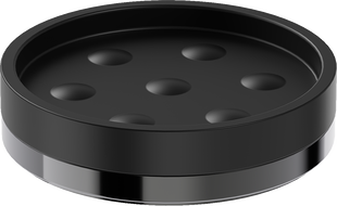 Mexen Triv standing soap dish, black/black chrome - 70A33057-73B