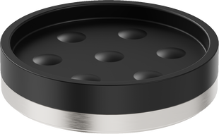 Mexen Triv standing soap dish, black/brushed nickel - 70A33057-97B