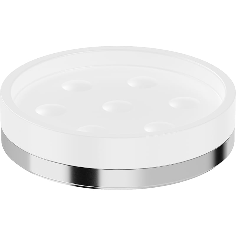 Mexen Triv Standing Soap Dish, White/Chrome - 70A33057-00W