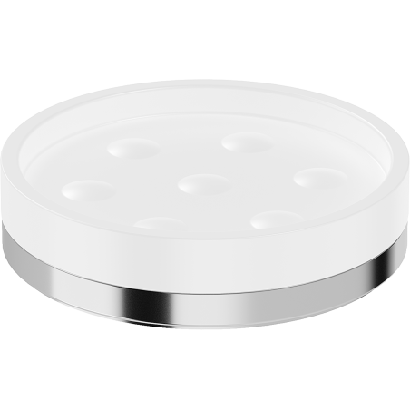 Mexen Triv Standing Soap Dish, White/Chrome - 70A33057-00W