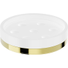 Mexen Triv freestanding soap dish, white/gold - 70A33057-50W