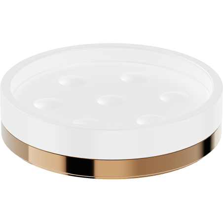 Mexen Triv standing soap dish, white/pink gold - 70A33057-60W