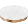 Mexen Triv stand soap dish, white/brushed copper - 70A33057-65W