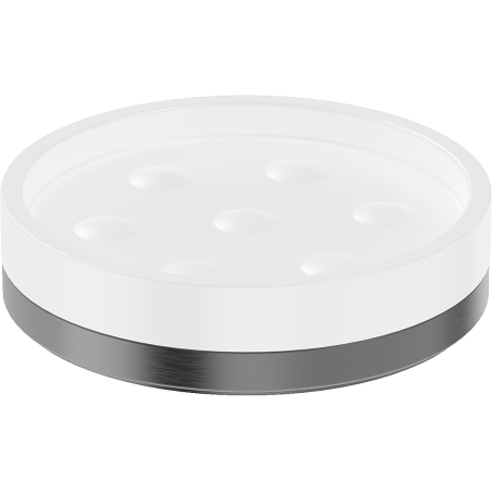 Mexen Triv standing soap dish, white/gun gray brushed - 70A33057-66W