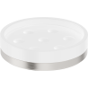 Mexen Triv standing soap dish, white/brushed nickel - 70A33057-97W