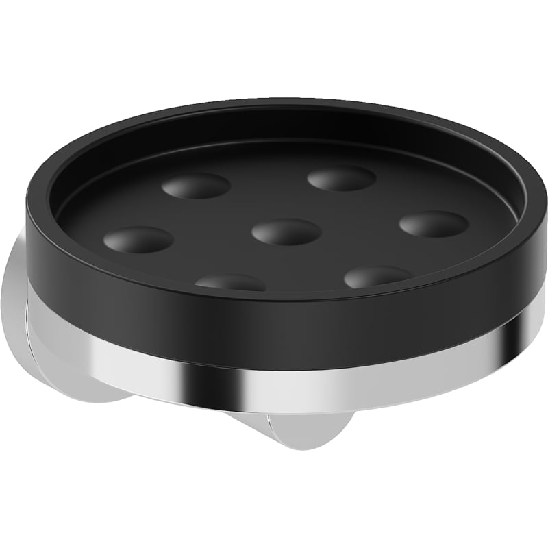 Mexen Triv soap dish, black/chrome - 70A33055-00B