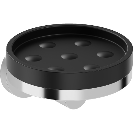 Mexen Triv soap dish, black/chrome - 70A33055-00B