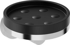 Mexen Triv soap dish, black/chrome - 70A33055-00B