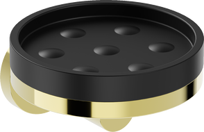Mexen Triv soap dish, black/gold - 70A33055-50B