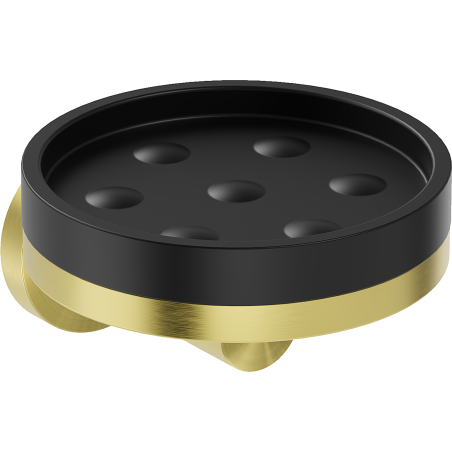 Mexen Triv soap dish, black/gold brushed - 70A33055-55B