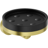 Mexen Triv soap dish, black/gold brushed - 70A33055-55B