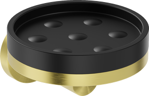 Mexen Triv soap dish, black/gold brushed - 70A33055-55B