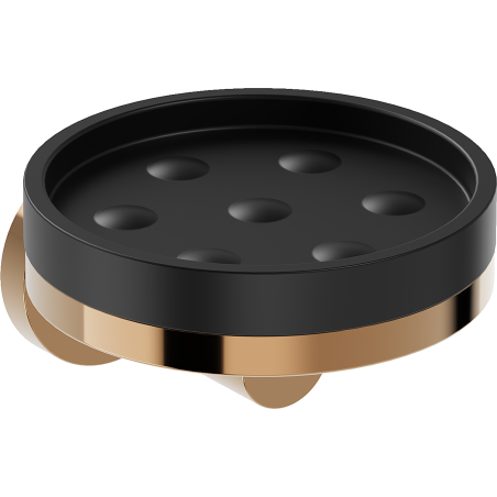 Mexen Triv soap dish, black/rose gold - 70A33055-60B