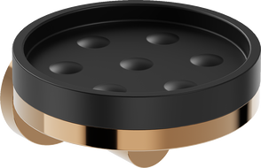 Mexen Triv soap dish, black/rose gold - 70A33055-60B