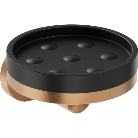 Mexen Triv soap dish, black/brushed copper - 70A33055-65B