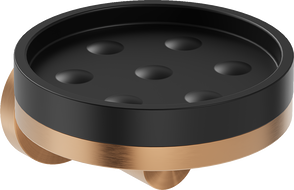 Mexen Triv soap dish, black/brushed copper - 70A33055-65B